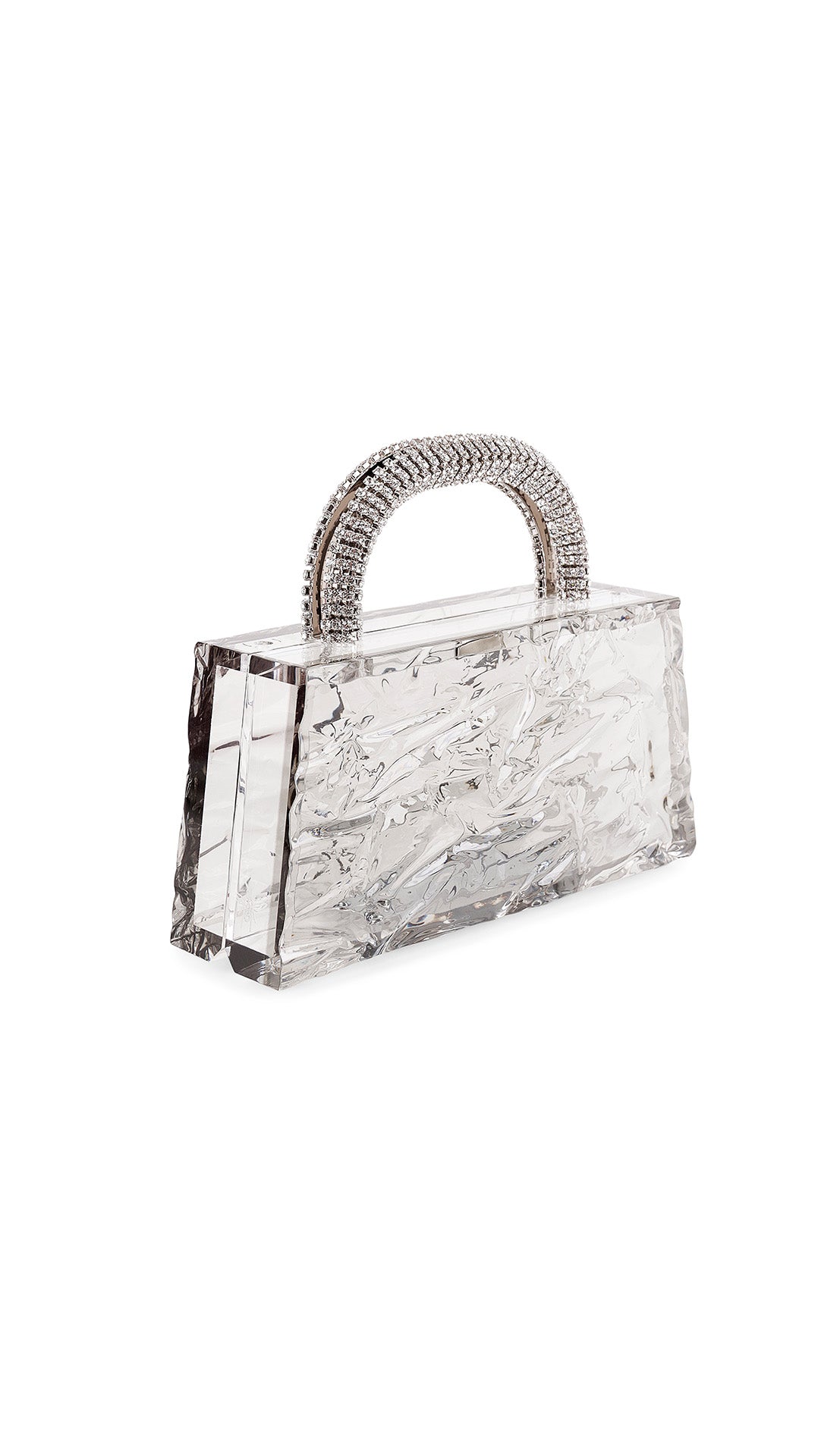 Eva Crushed Ice Light grey with silver Crystal handle