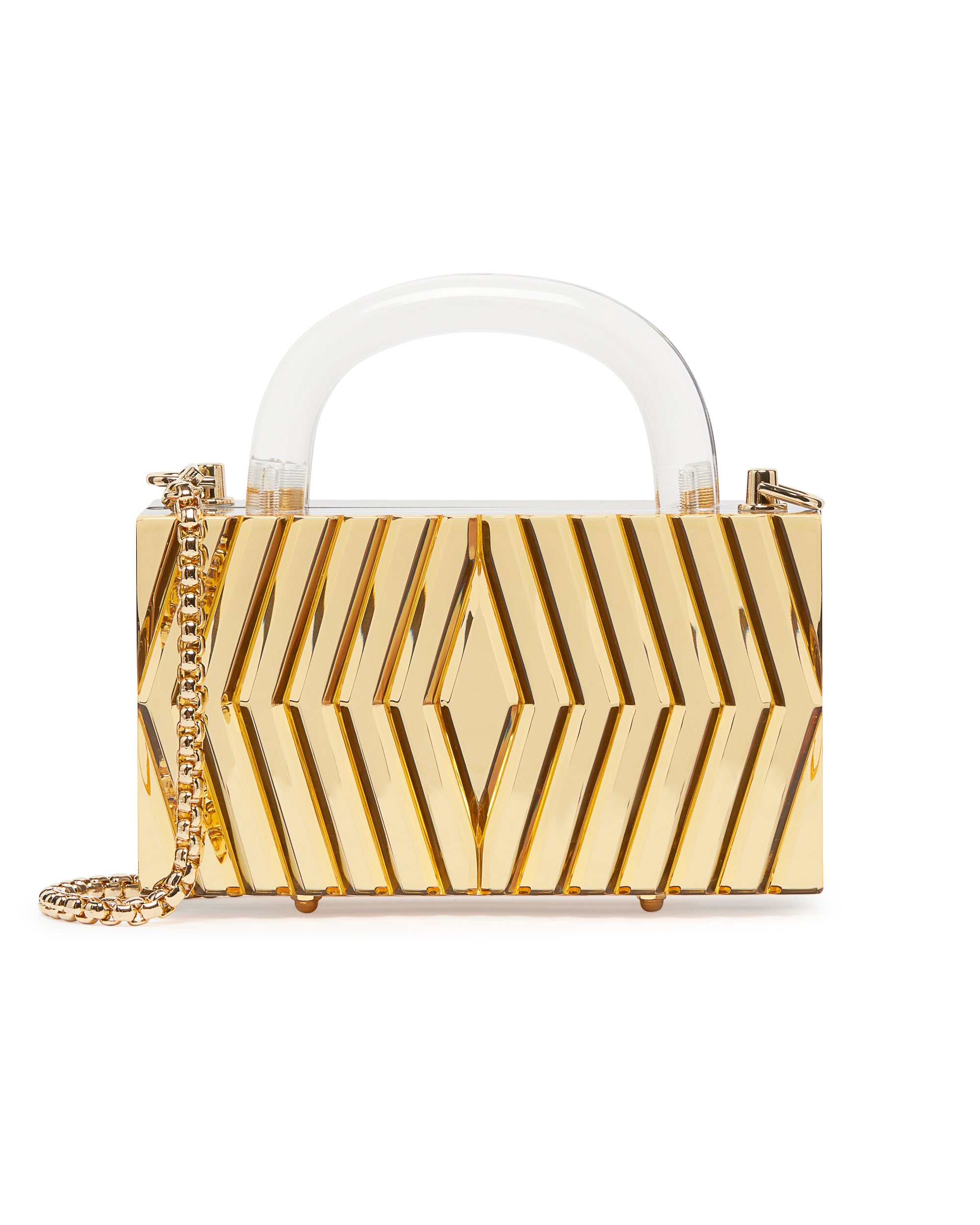 Lena in Gold mirror w/ chain