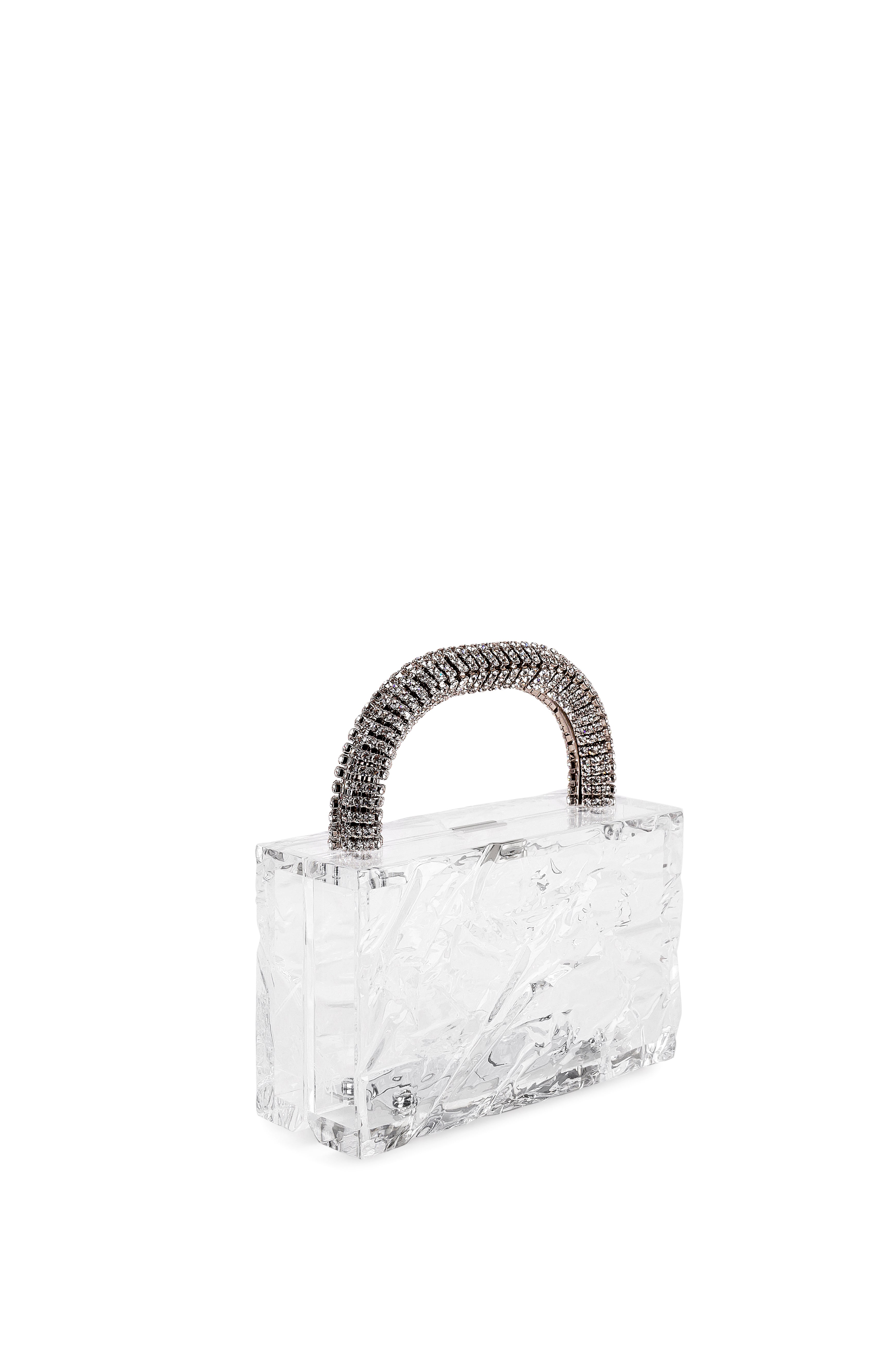 Mini Leon Crushed Ice + silver rhinestone Crystal handle