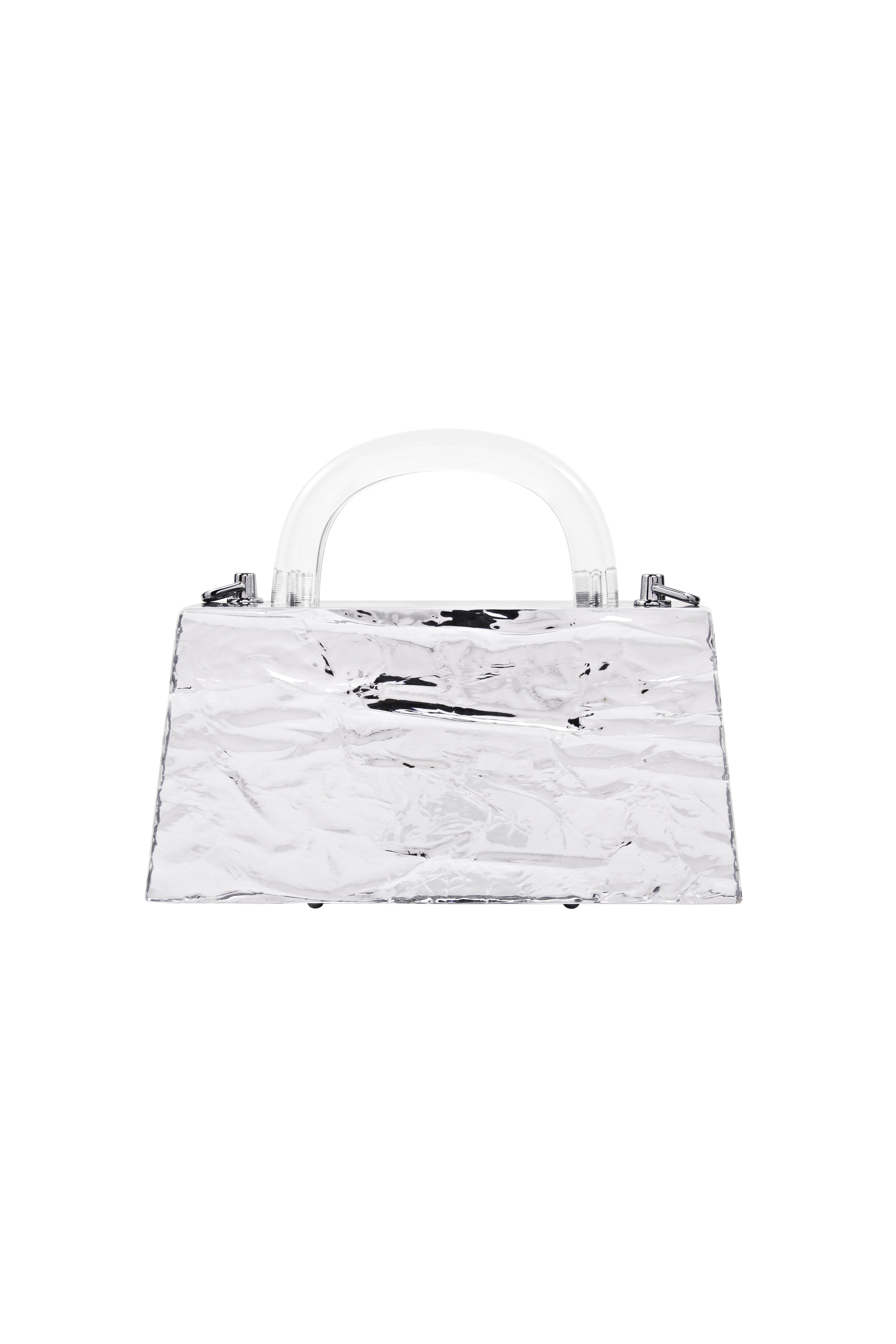 Eva Crushed Ice in Silver mirror with chain