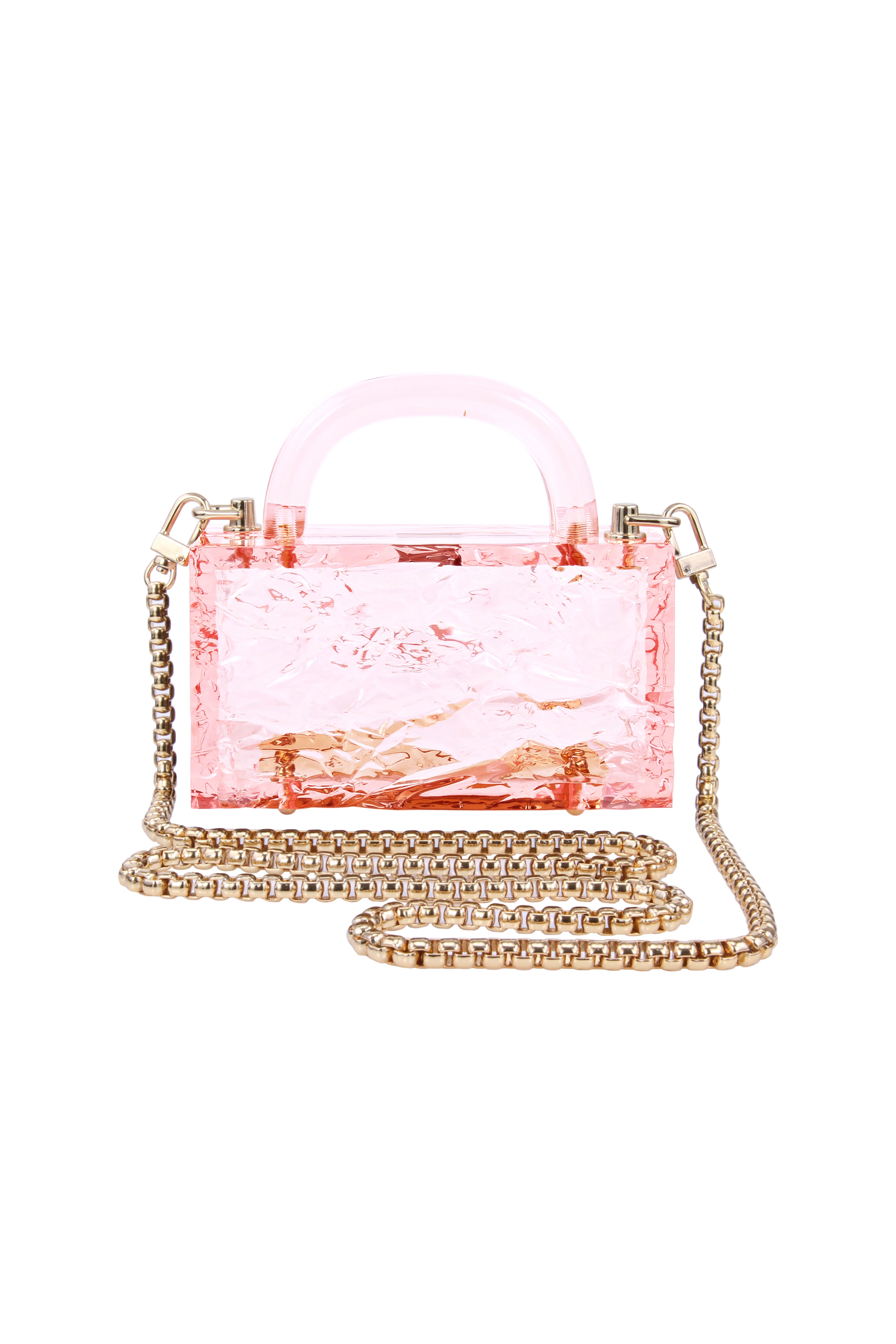 Mini Leon Crushed Ice in Pink with Chain