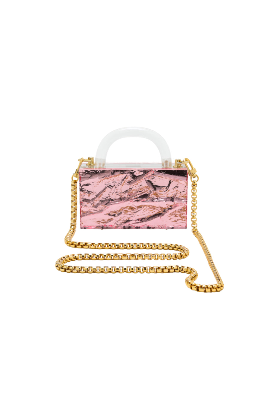 Mini Leon Crushed Ice Rose mirror with Chain