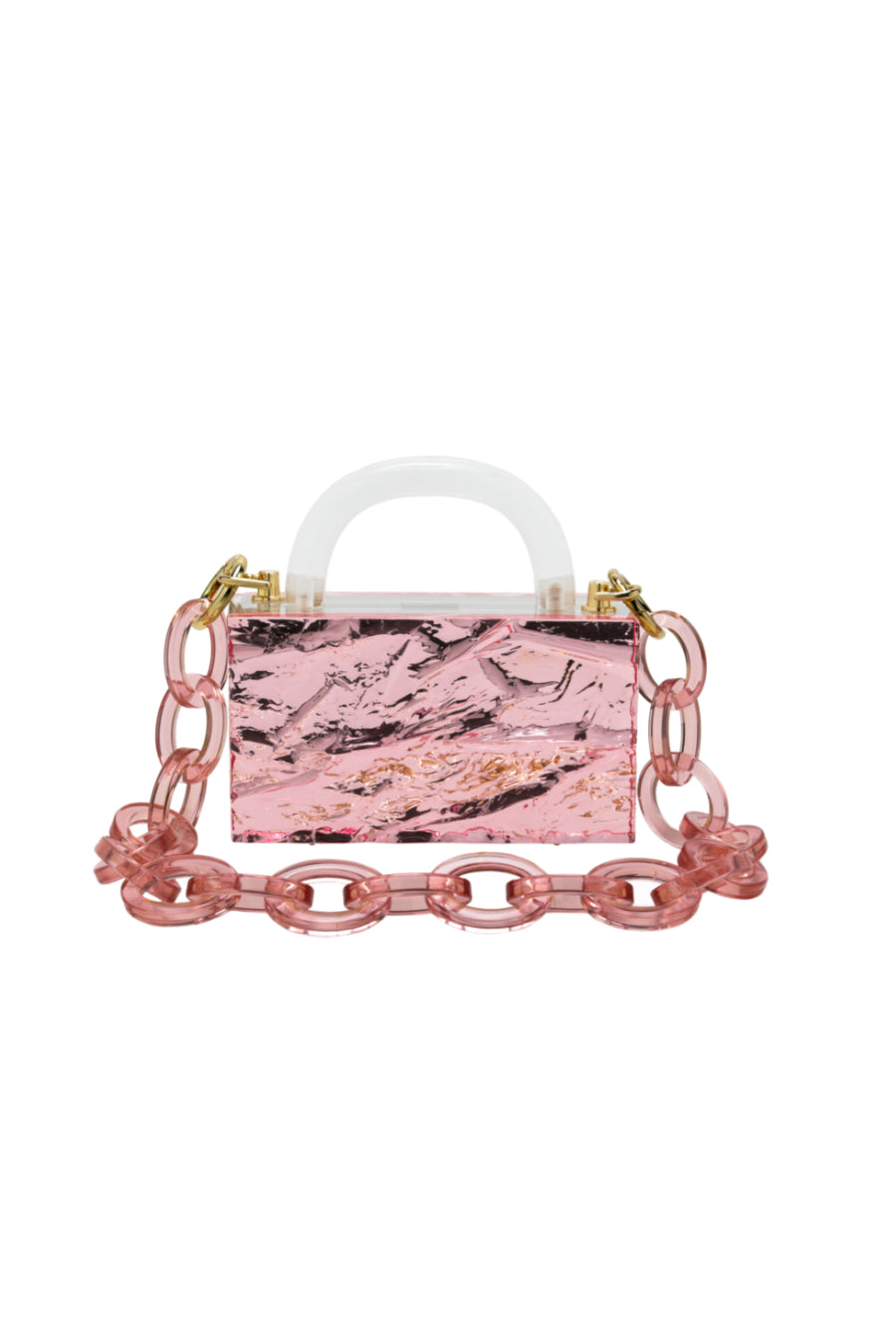 Mini Leon Crushed Ice Rose mirror with Chain