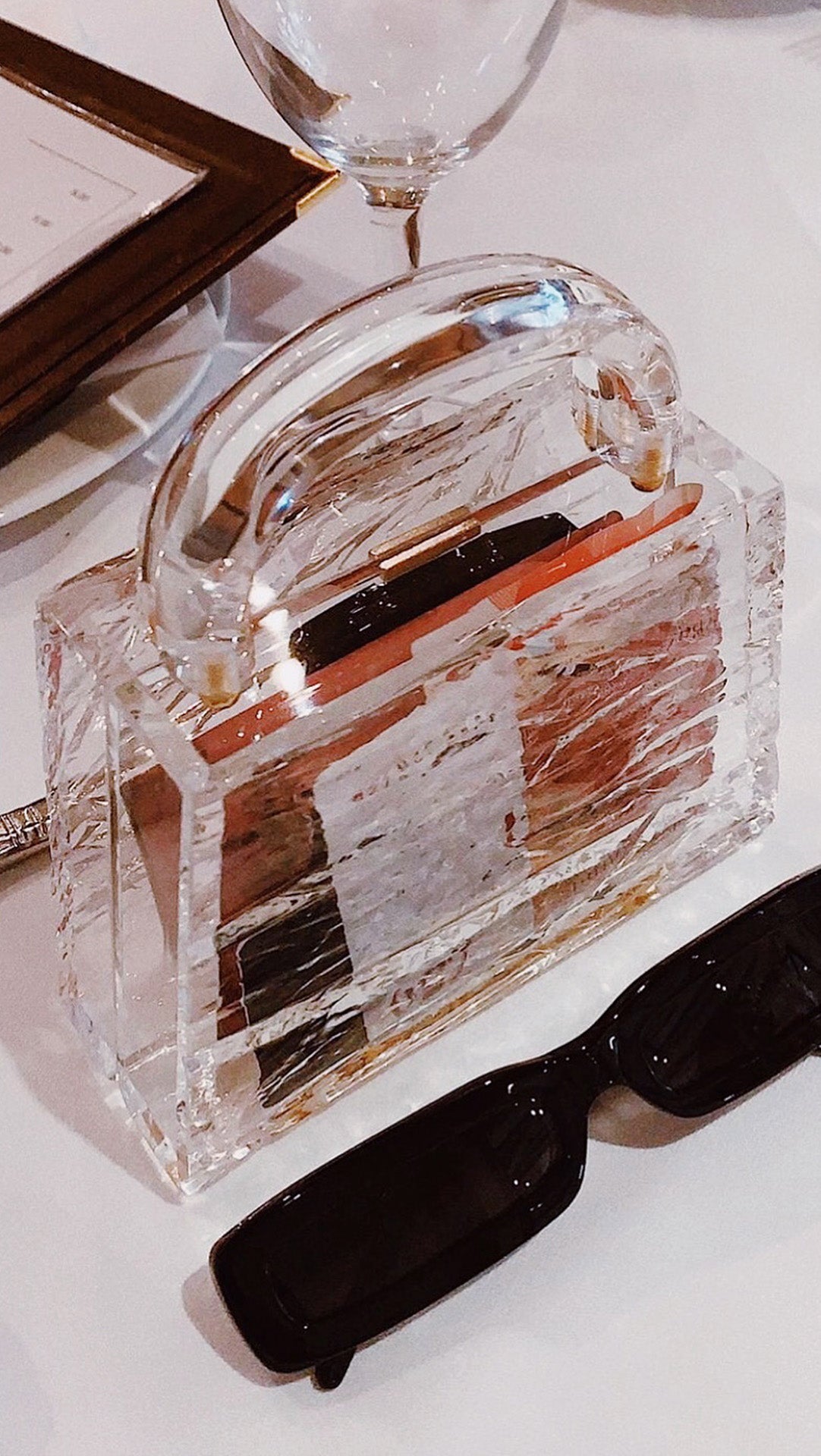 Eva Crushed Ice (Gold Hardware)