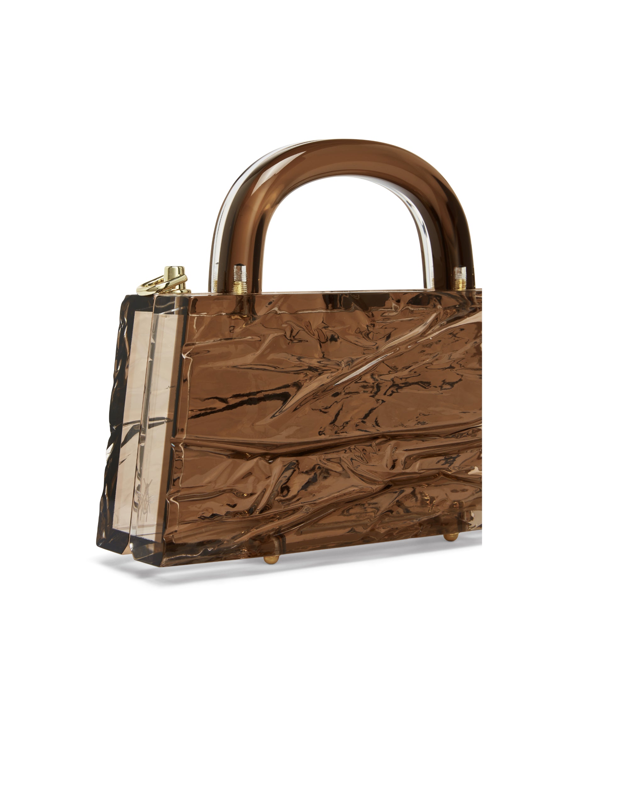 Eva Crushed Ice in Brown w/ chain