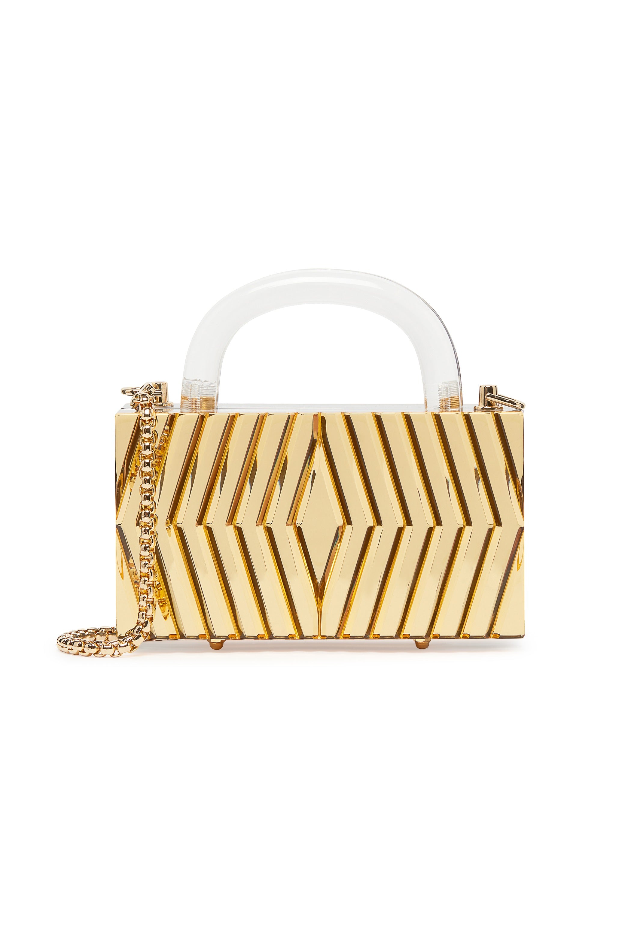 Lena in Gold mirror with chain