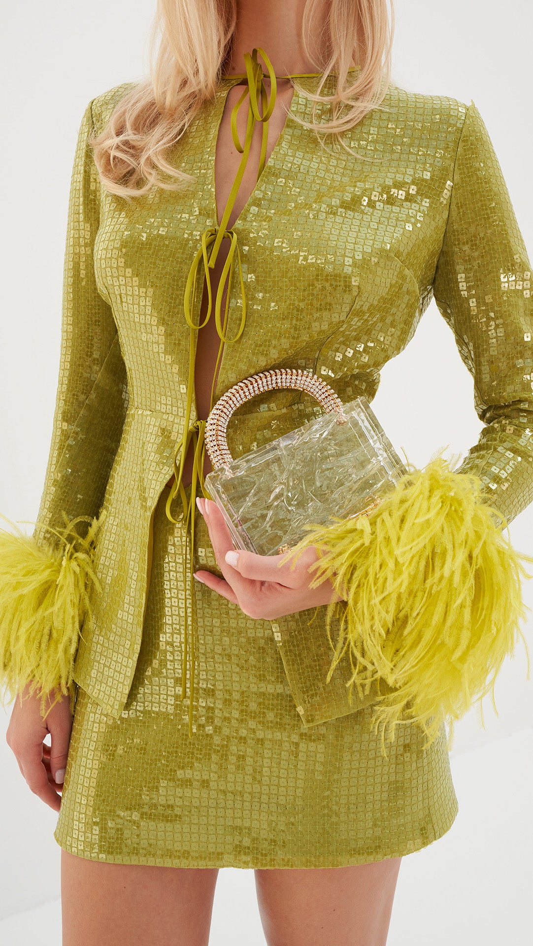 Mini Leon Crushed Ice + rhinestone Crystal handle