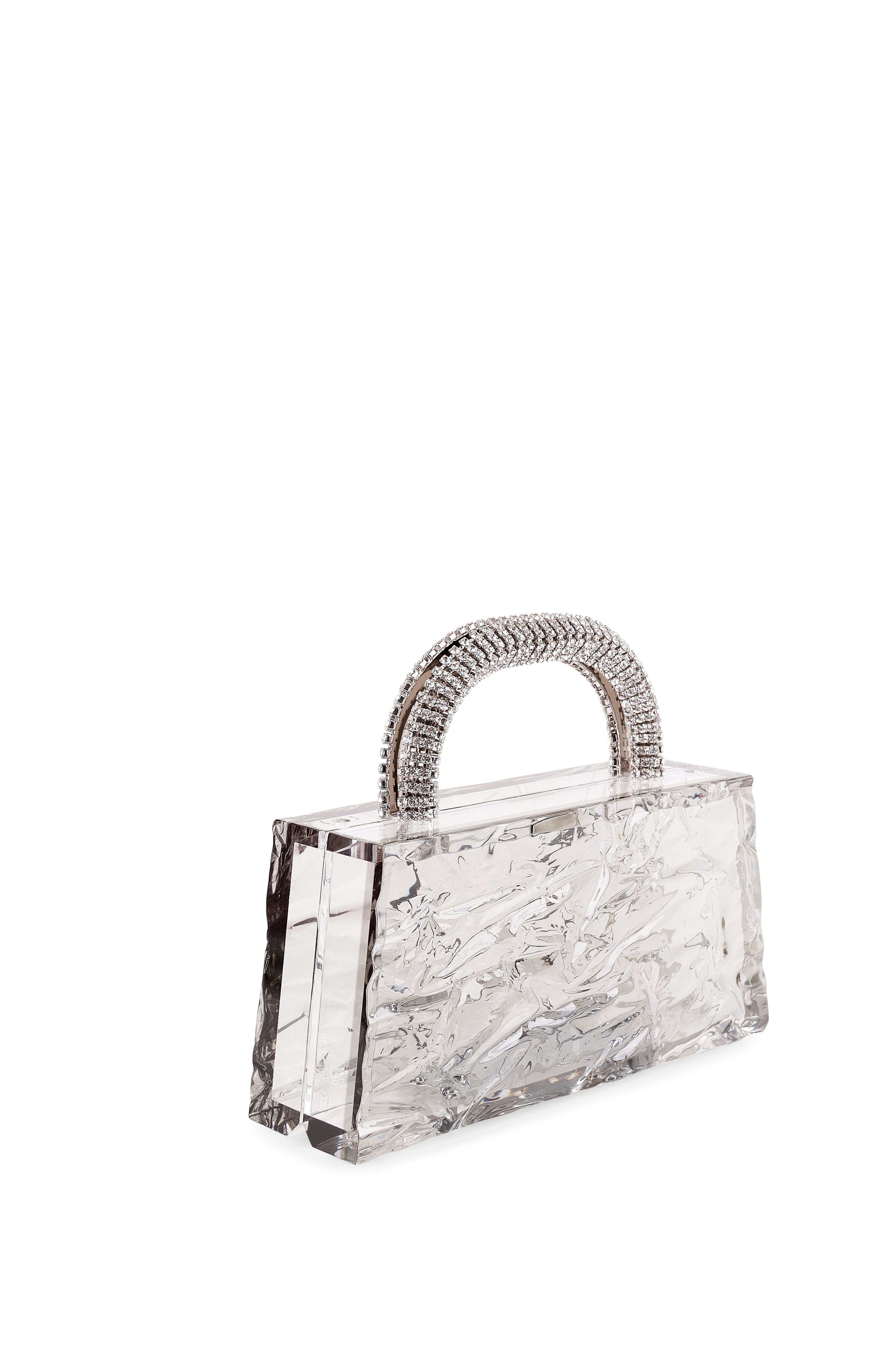 Eva Crushed Ice Light grey with silver Crystal handle