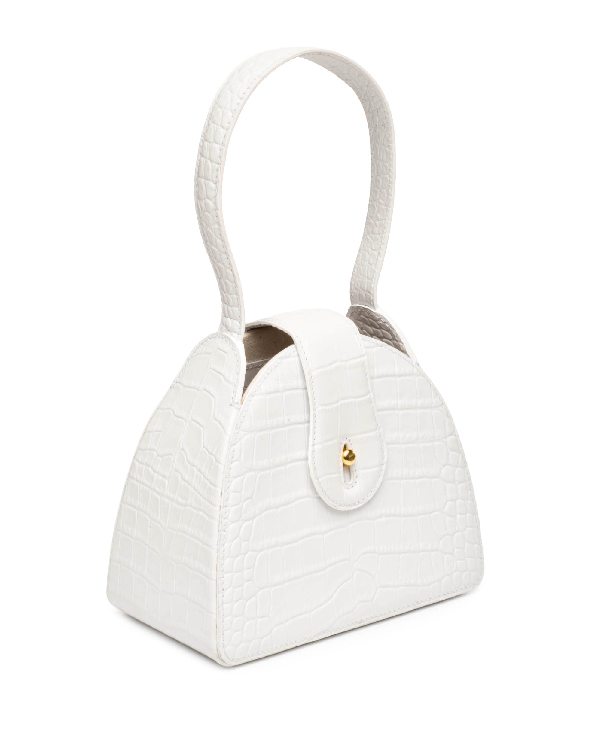 Paloma in White Croc