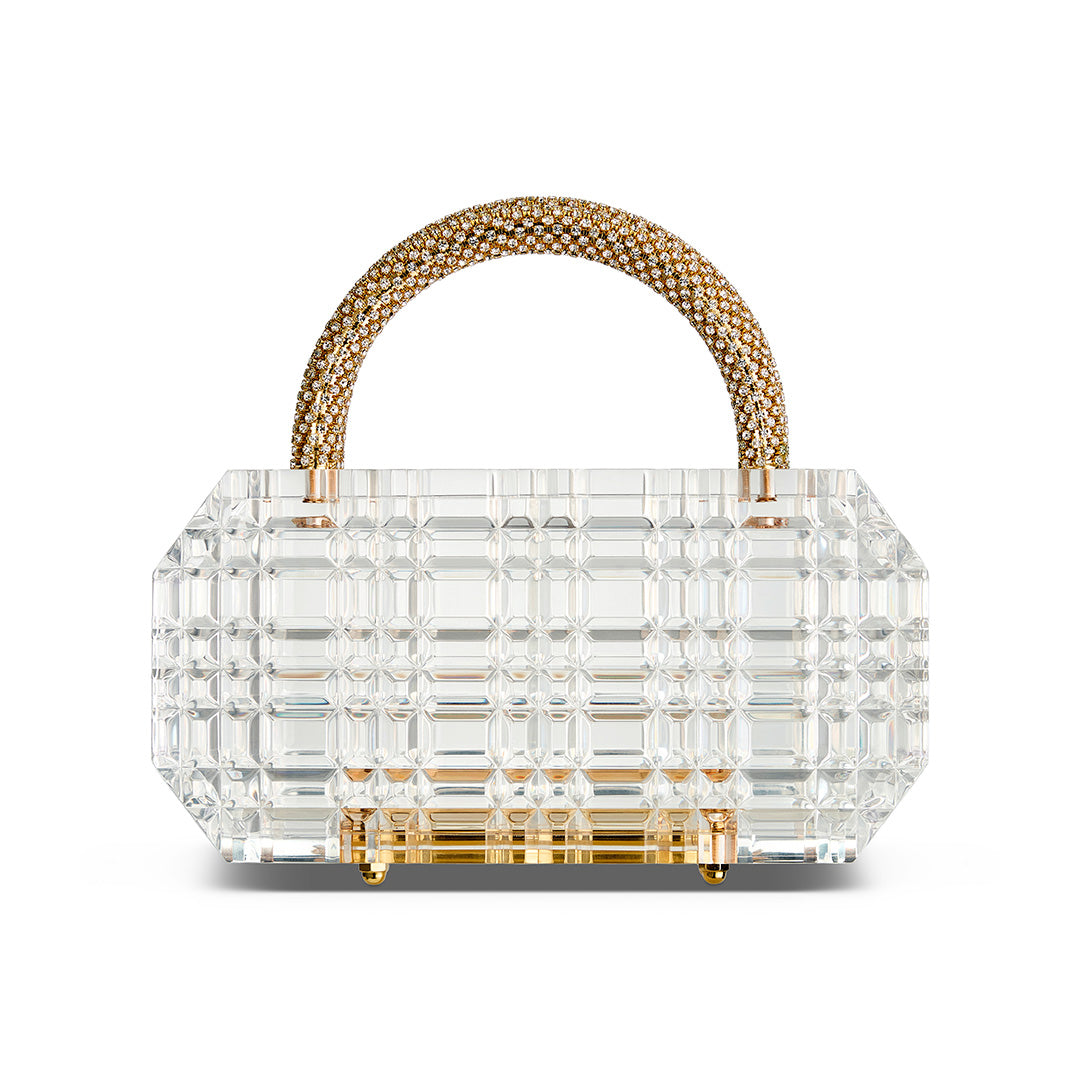 Sierra in Clear w/ tube crystal handles