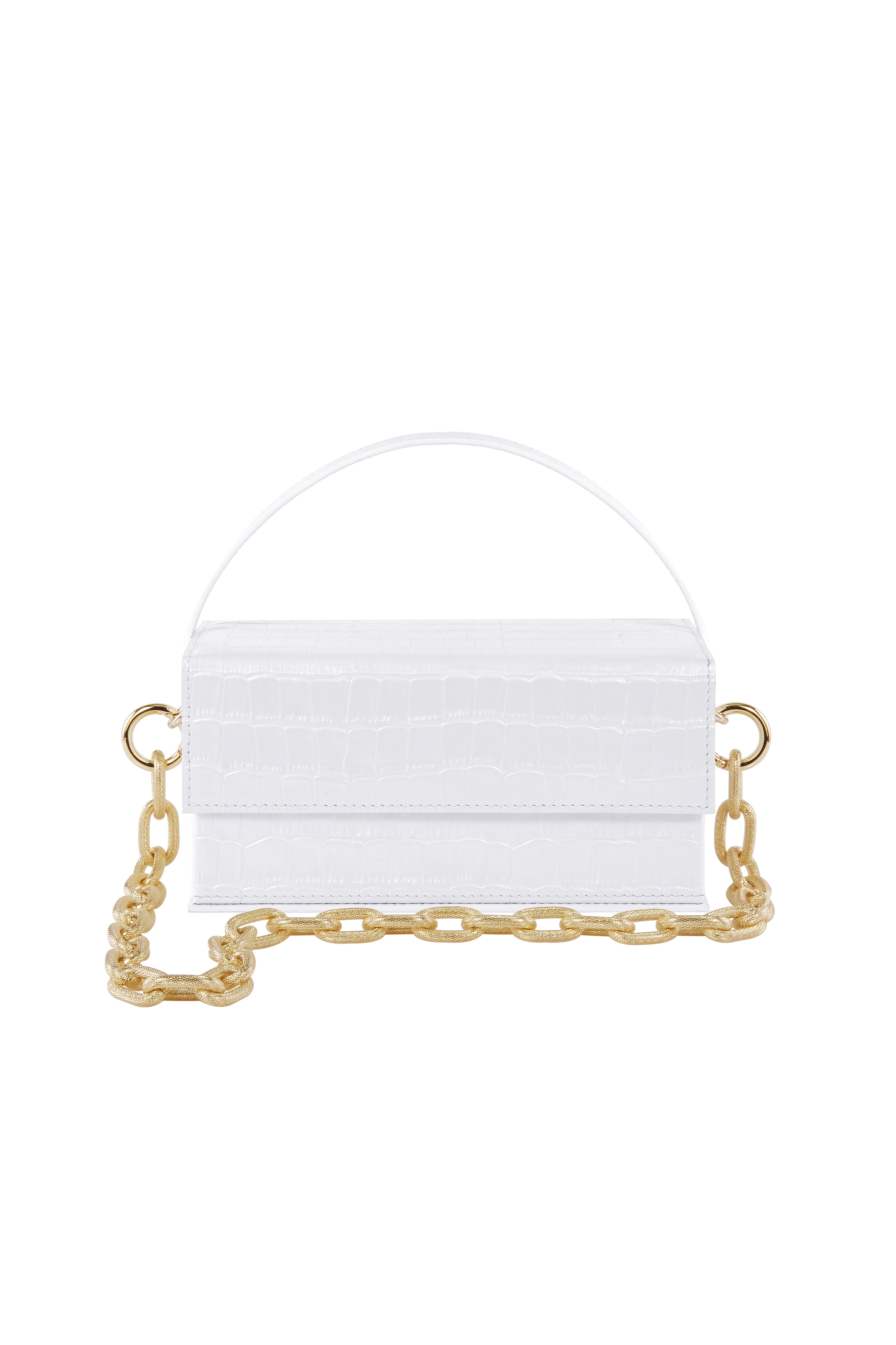 IDA White Croc (Medium) with Chain
