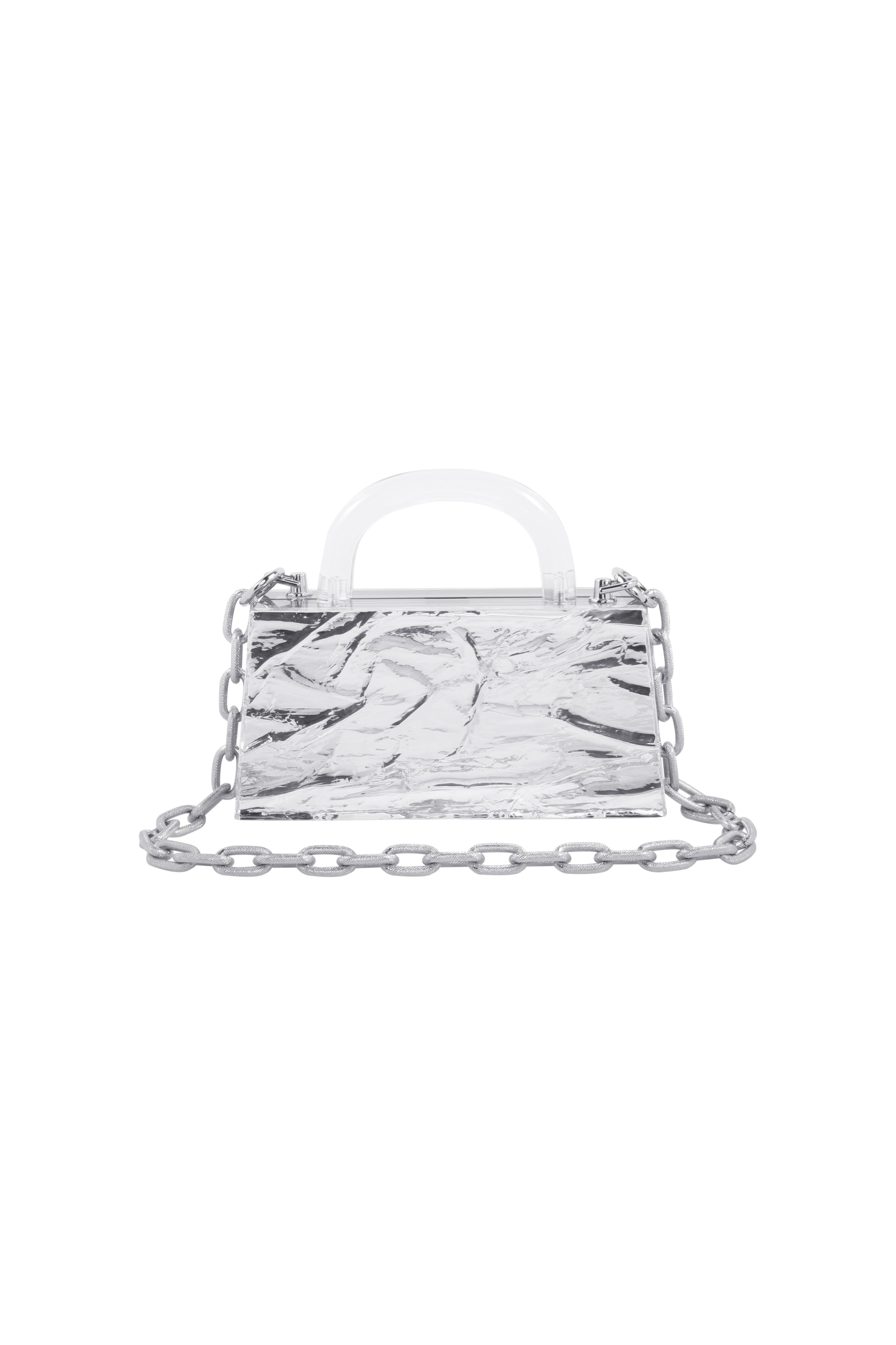 Eva Crushed Ice in Silver mirror with chain