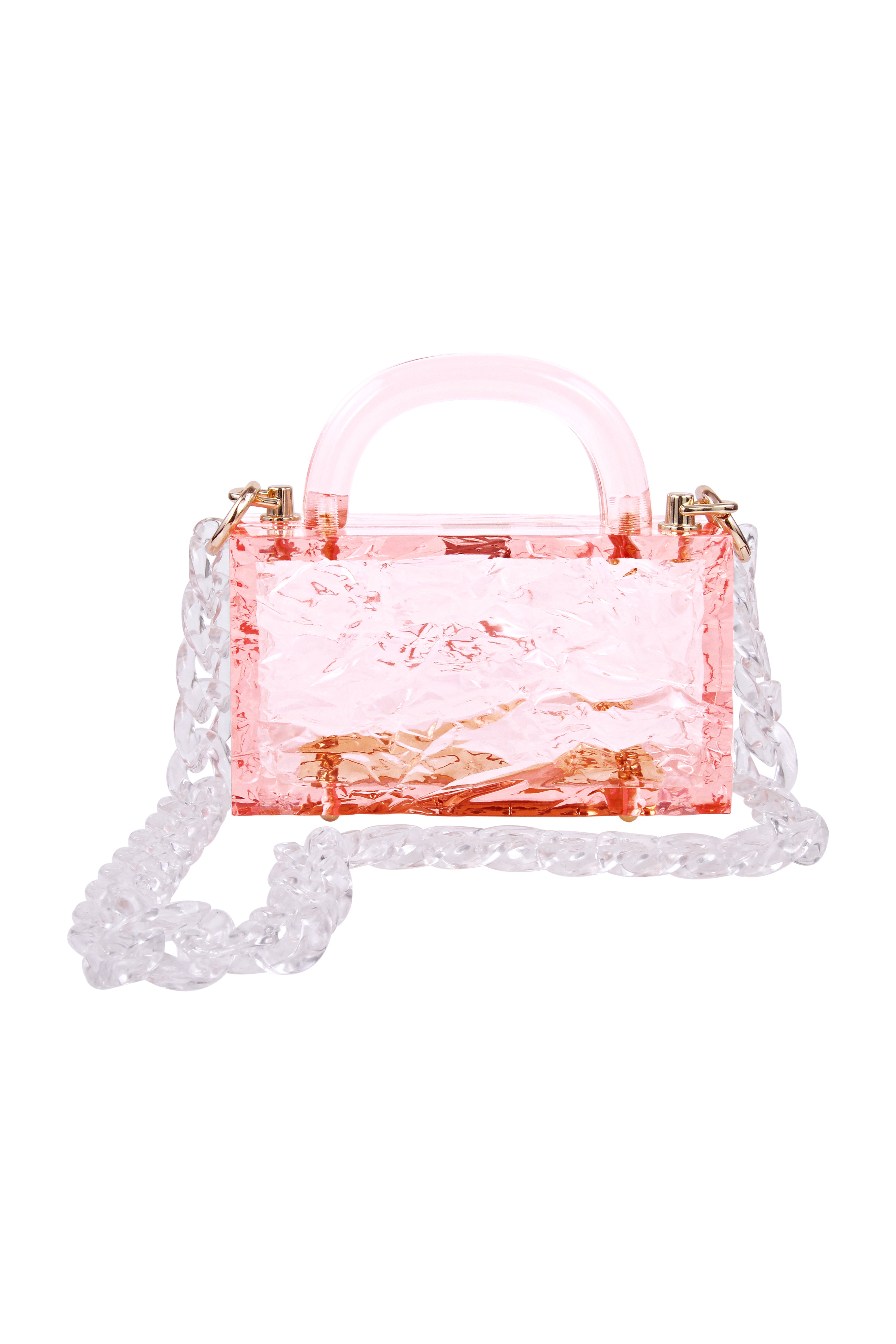 Mini Leon Crushed Ice in Pink with Chain