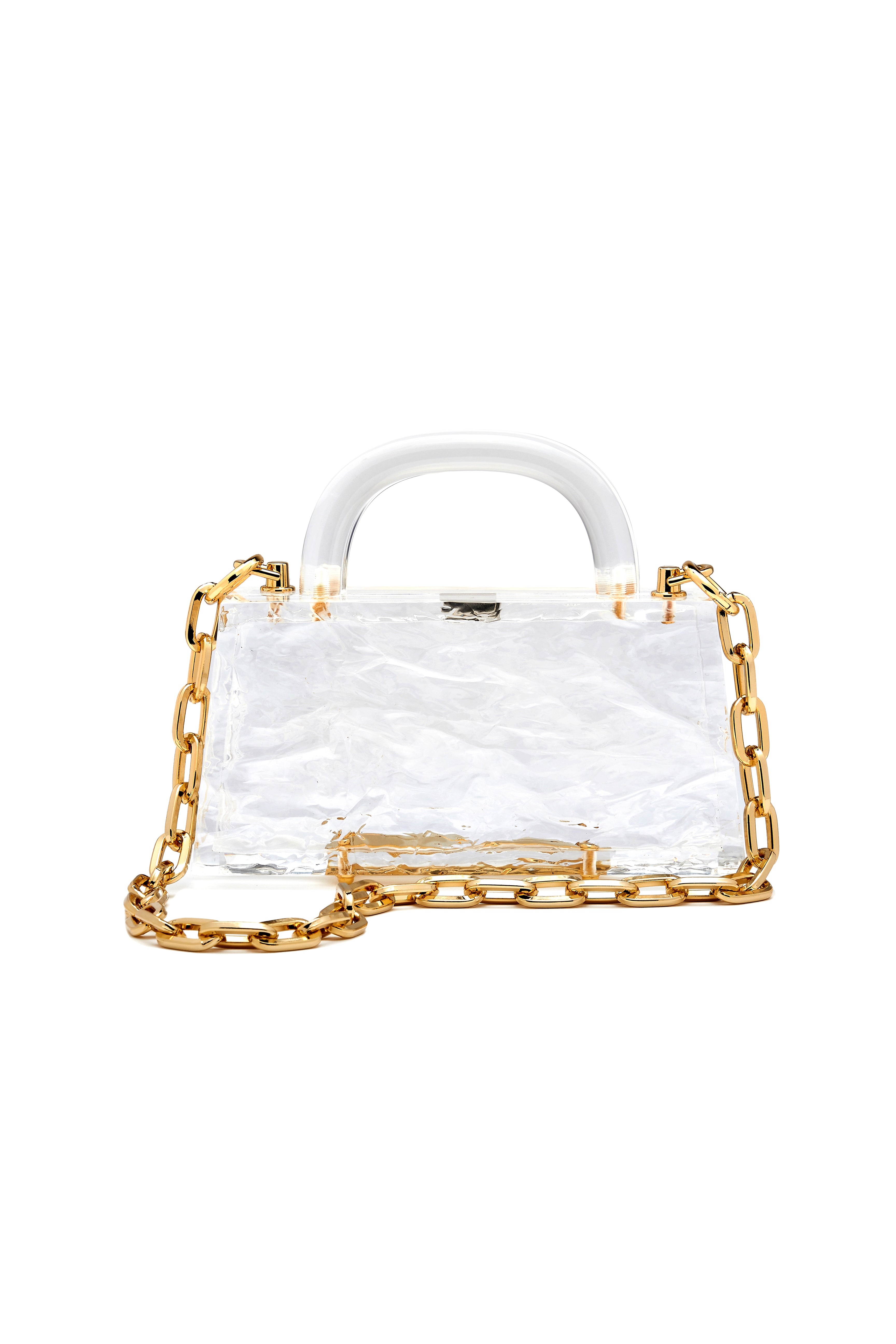 Ice Box Purse Gold/Clear LGZ009